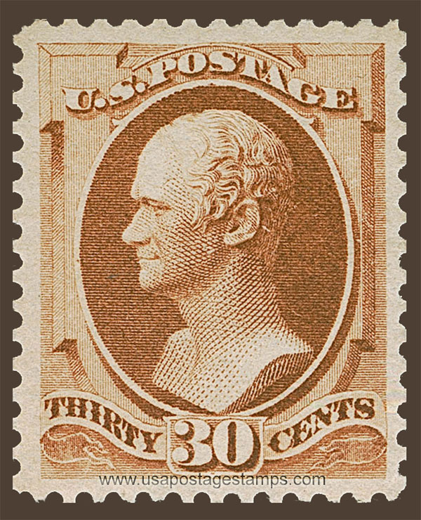 US 1888 Alexander Hamilton (1757-1804) 30c. Scott. 217