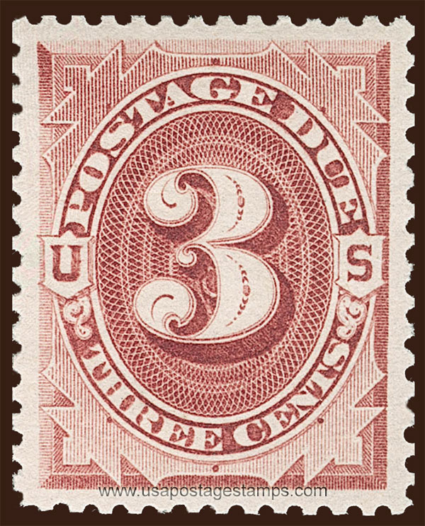 US 1891 Postage Due Stamp 3c. Scott. J24