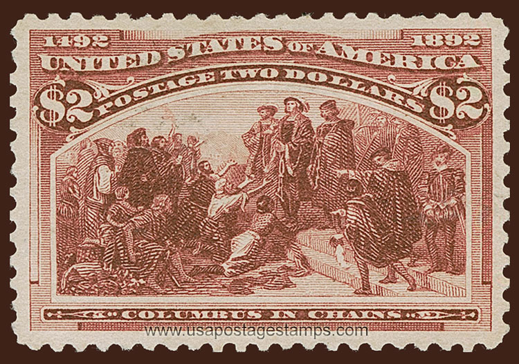 US 1893 Columbian Exposition 'Columbus in Chains' $2 Scott. 242