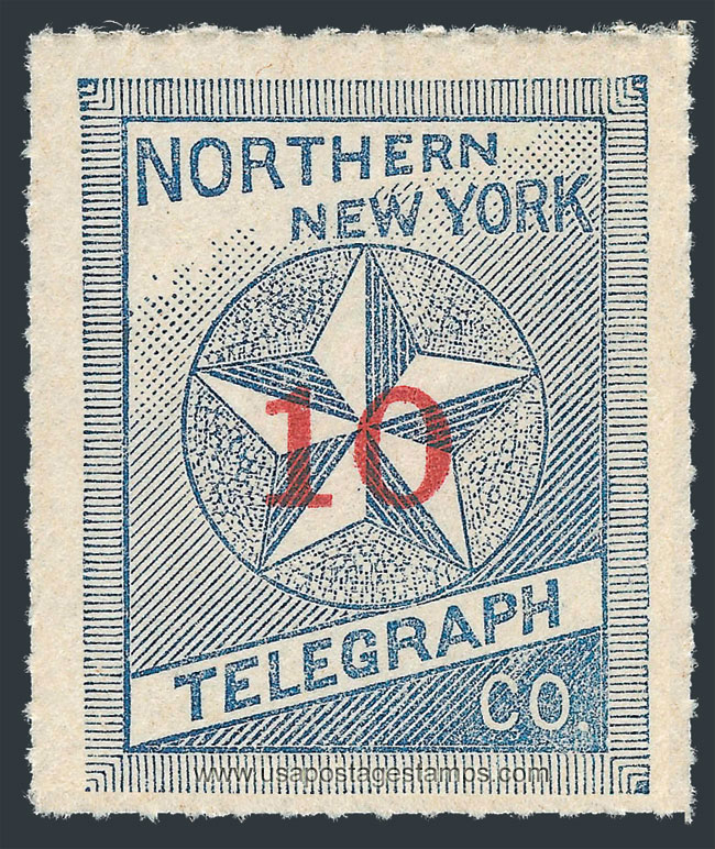 US 1894 Northern New York Telegraph Company 'Frank' 10c. Scott. 12T4