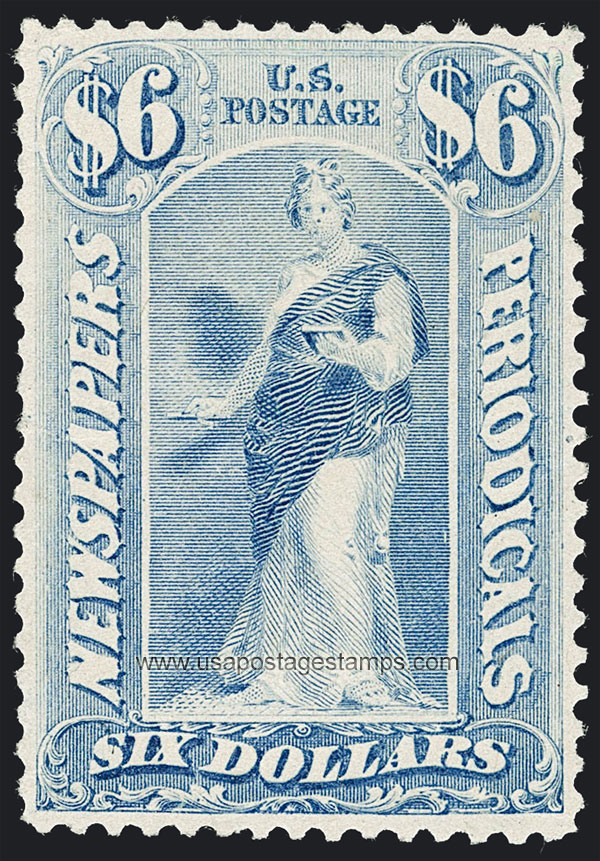 US 1894 Victory $6 Scott. PR101 Newspaper Stamp