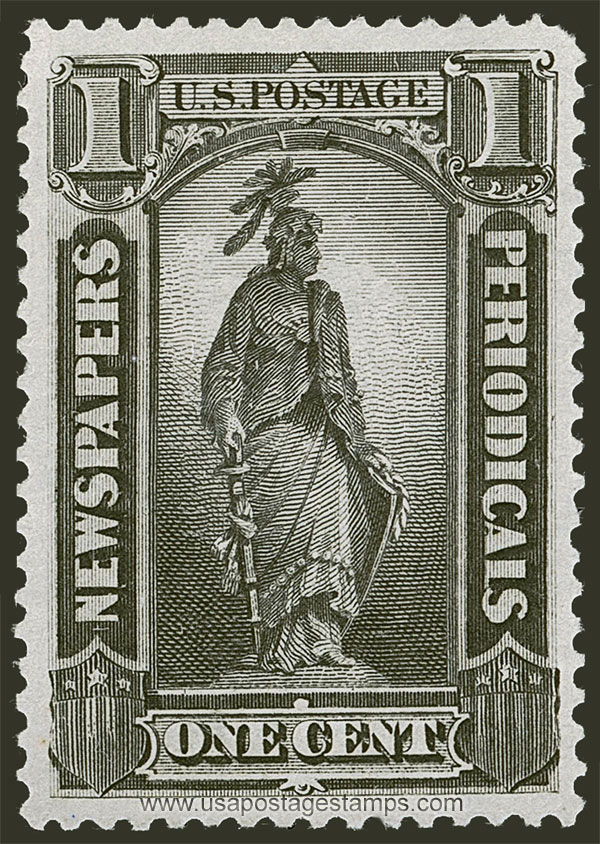 US 1894 Statue of Freedom 1c. Scott. PR90 Newspaper Stamp