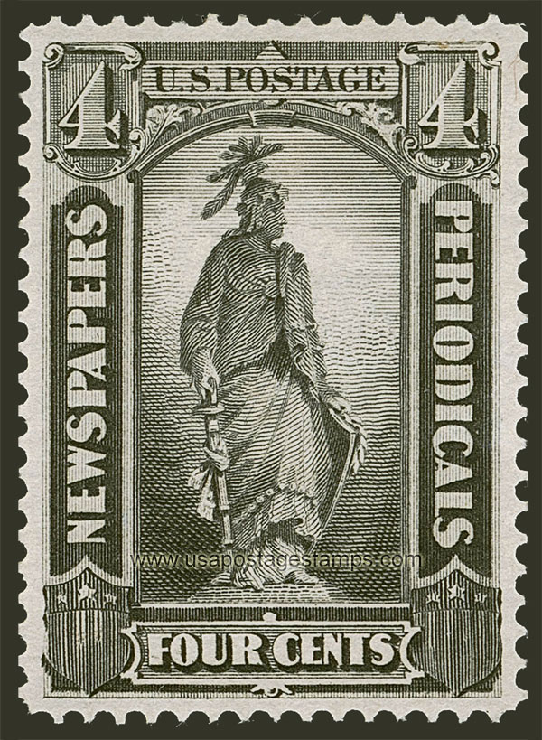US 1894 Statue of Freedom 4c. Scott. PR92 Newspaper Stamp