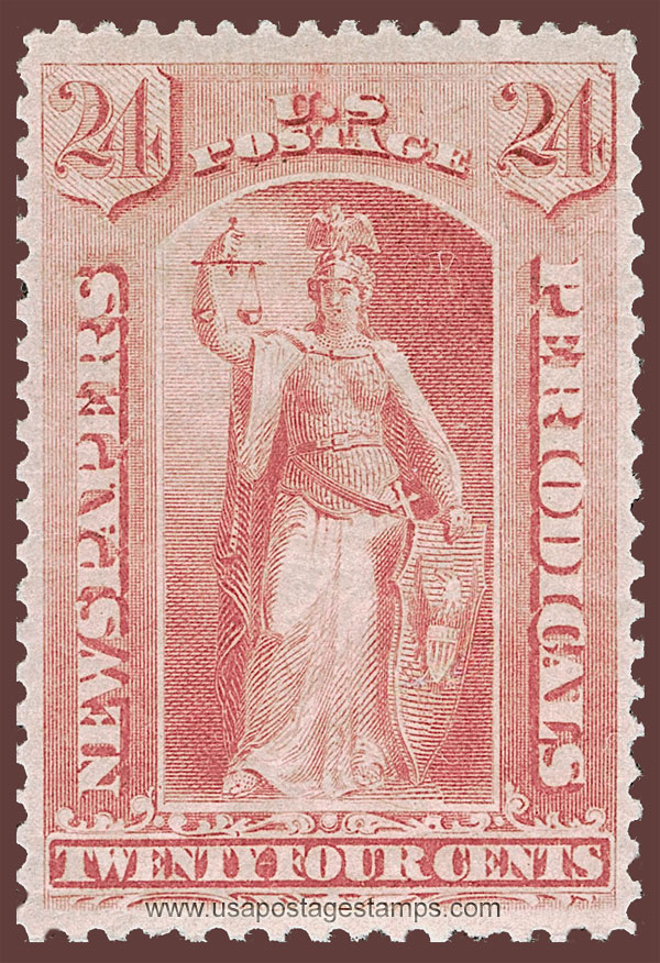 US 1894 Justice 24c. Scott. PR96 Newspaper Stamp