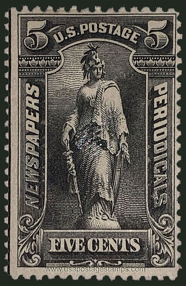 US 1896 Statue of Freedom 5c. Scott. PR116 Newspaper Stamp