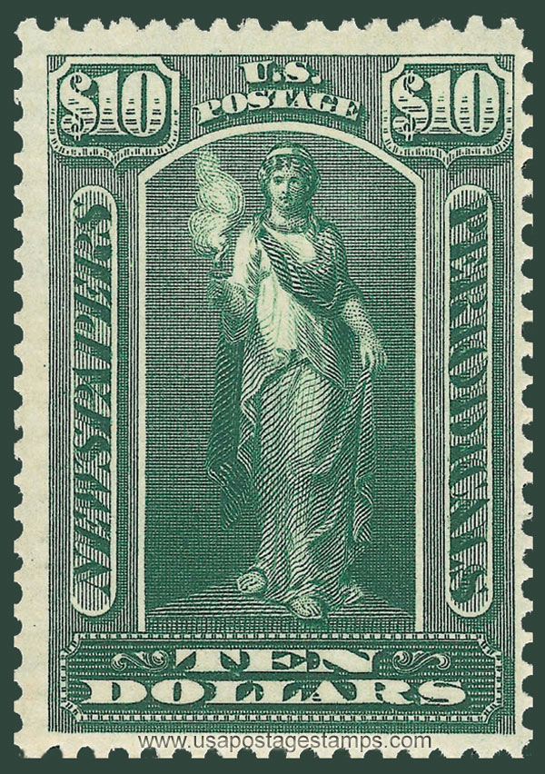 US 1896 Vesta $10 Scott. PR122 Newspaper Stamp