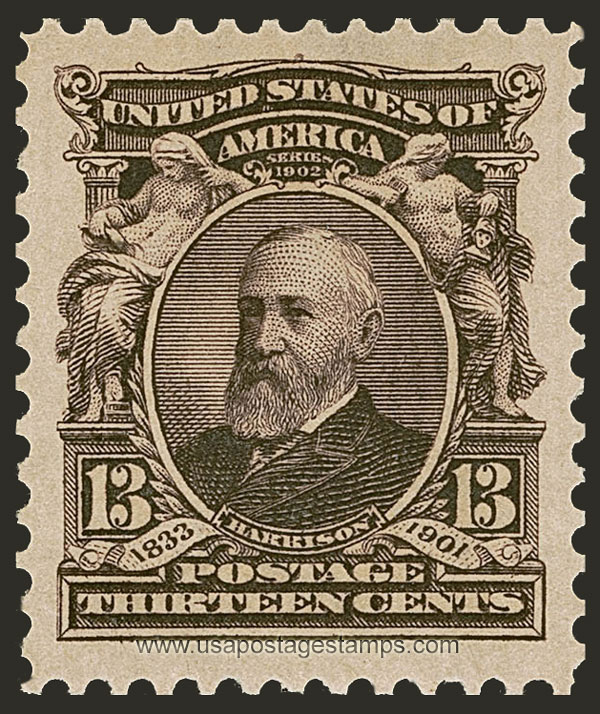 US 1902 Benjamin Harrison (1833-1901) 13c. Scott. 308
