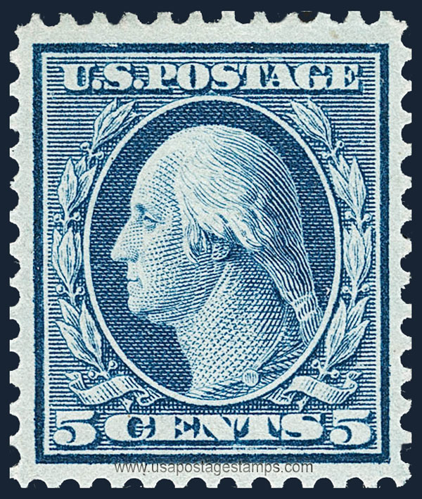 US 1908 George Washington (1732-1799) 5c. Scott. 335