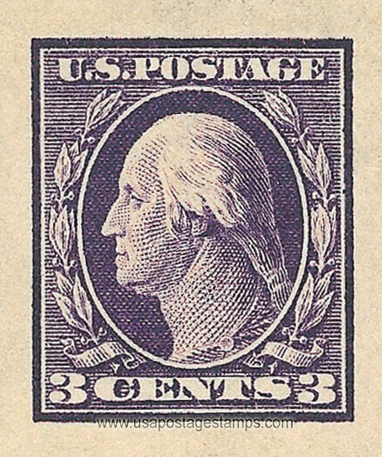 US 1909 George Washington (1732-1799) 3c. Imperf. Scott. 345