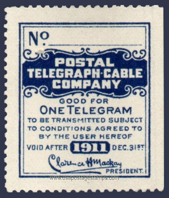 US 1911 Postal Telegraph-Cable Company 'Frank' 0c. Scott. 15T44