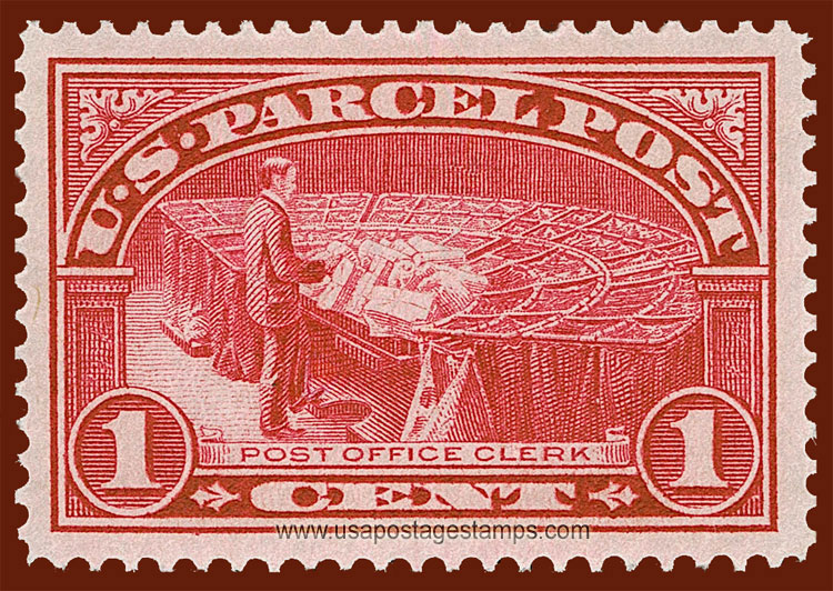 US 1913 Parcel Post 'Post Office Clerk' 1c. Scott. Q1