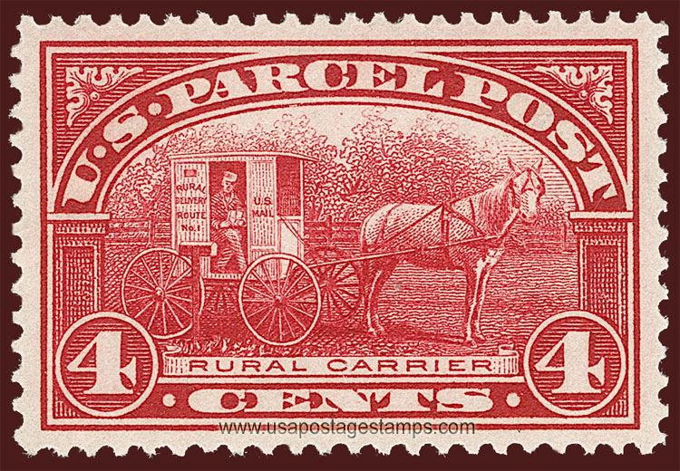 US 1913 Parcel Post 'Rural Carrier' 4c. Scott. Q4
