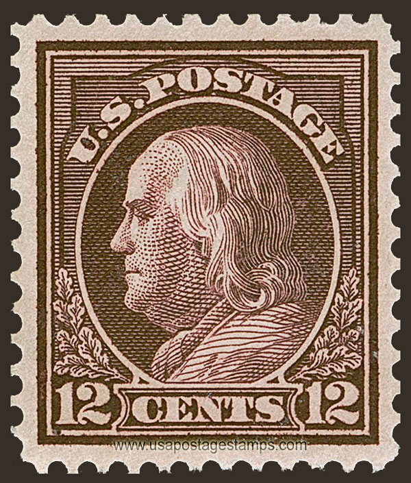 US 1914 Benjamin Franklin (1706-1790) 12c. Scott. 417