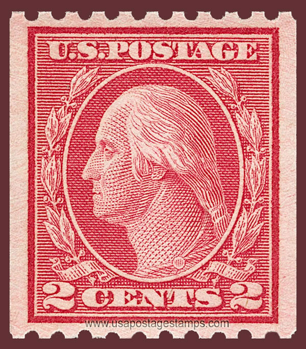 US 1916 George Washington (1732-1799) Coil 2c. Scott. 487
