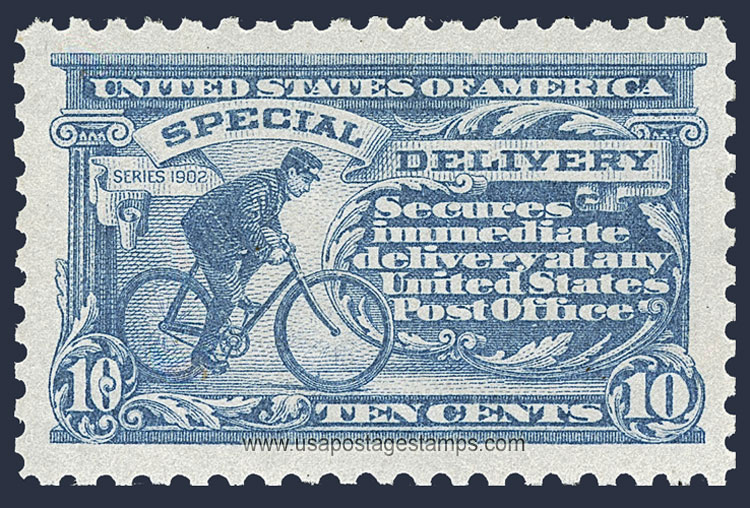 US 1916 Special Postal Delivery - Messenger On Bicycle 10c. Scott. E10