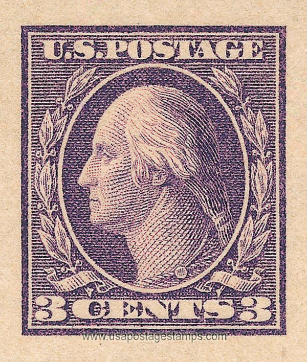 US 1917 George Washington (1732-1799) Imperf. 3c. Scott. 484