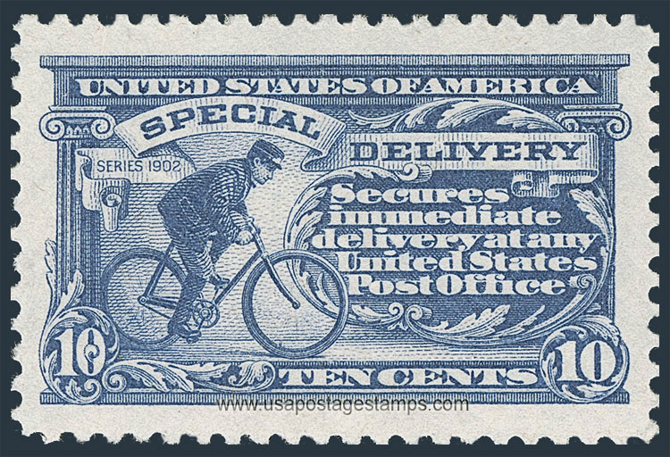 US 1917 Special Postal Delivery - Messenger On Bicycle 10c. Scott. E11