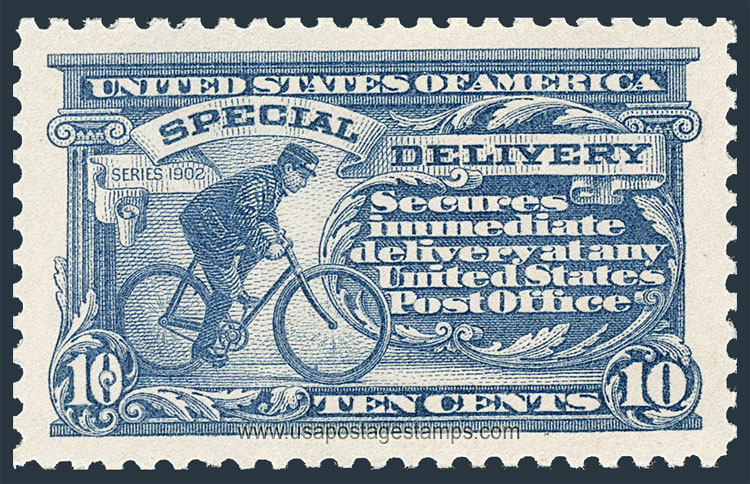 US 1917 Special Postal Delivery - Messenger On Bicycle 10c. Scott. E11b