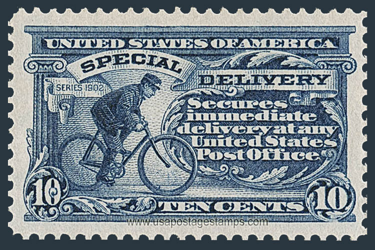 US 1917 Special Postal Delivery - Messenger On Bicycle 10c. Scott. E11c