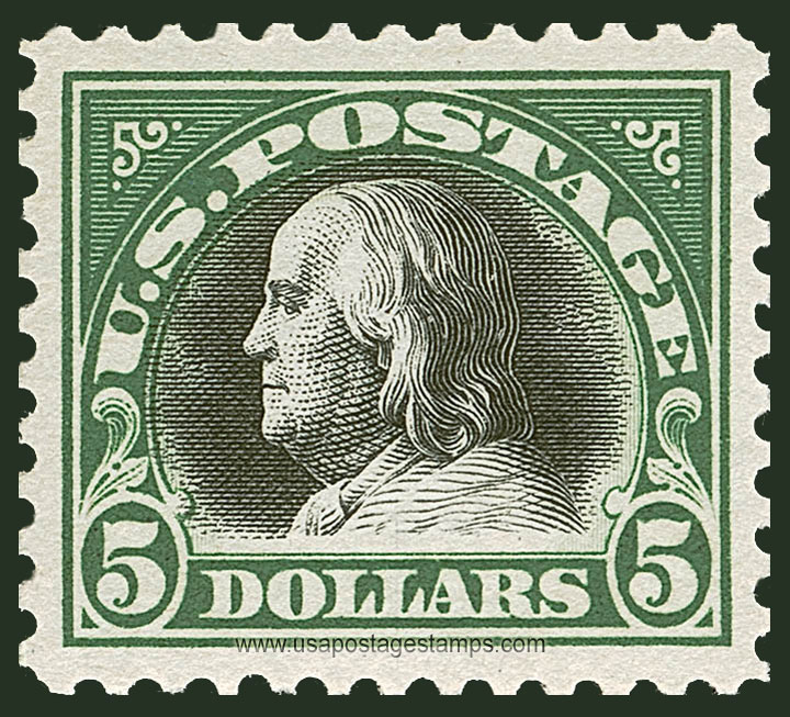 US 1920 Benjamin Franklin (1706-1790) $5 Scott. 524
