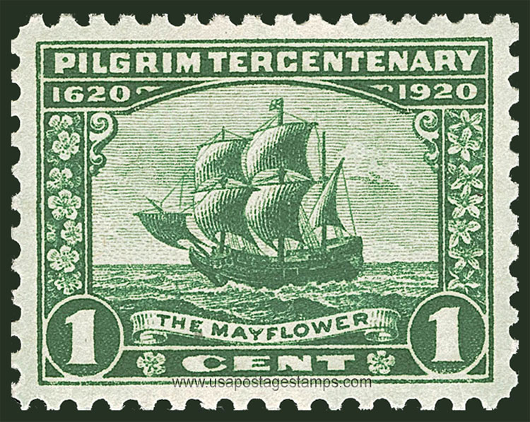 US 1920 Pilgrim Tercentenary 'The Mayflower' 1c. Scott. 548