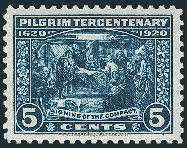 US 1920 Pilgrim Tercentenary 'Signing of Mayflower Compact' 5c. Scott. 550