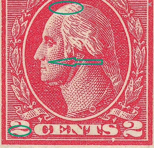 US 1920 George Washington 2c. Scott. 528B Type-VII stamp
