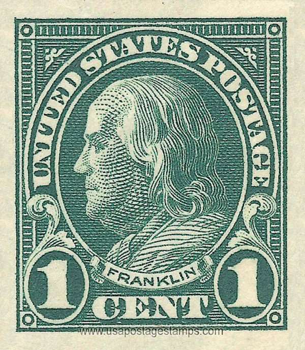 US 1923 Benjamin Franklin (1706-1790) 1c. Imperf. Scott. 575