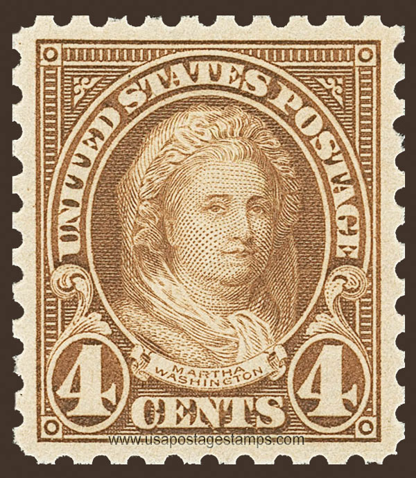 US 1925 Martha Dandridge Custis Washington (1731-1802) 4c. Scott. 585