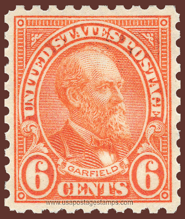 US 1925 James Abram Garfield (1831-1881) 6c. Scott. 587