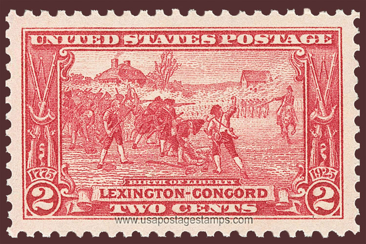 US 1925 Lexington-Concord 'Battle at Lexington' 2c. Scott. 618