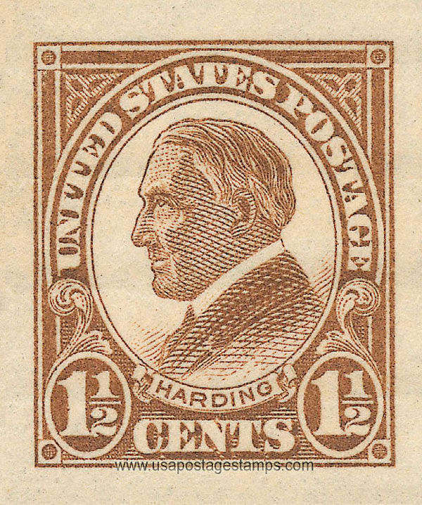 US 1926 Warren Gamaliel Harding (1865-1923) Imperf. 1½c. Scott. 631