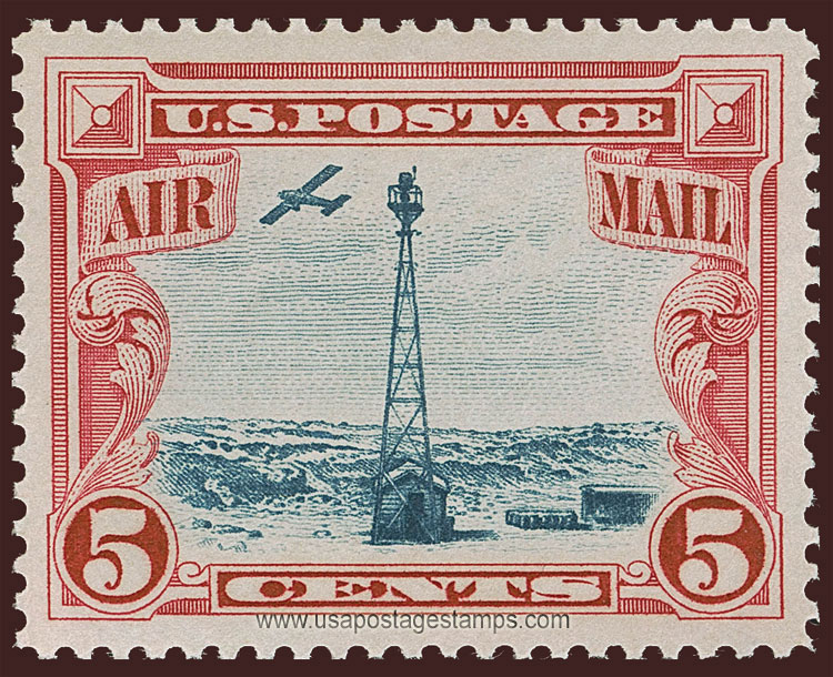 US 1928 'Airmail' Beacon on Rocky Mountains 5c. Scott. C11