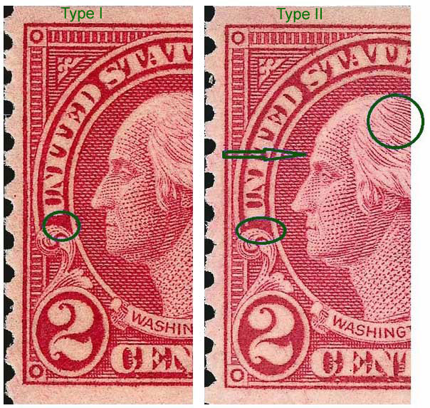 US 1929 George Washington 2c. Scott. 599A ; Difference between Flat Press and Rotary Press stamps