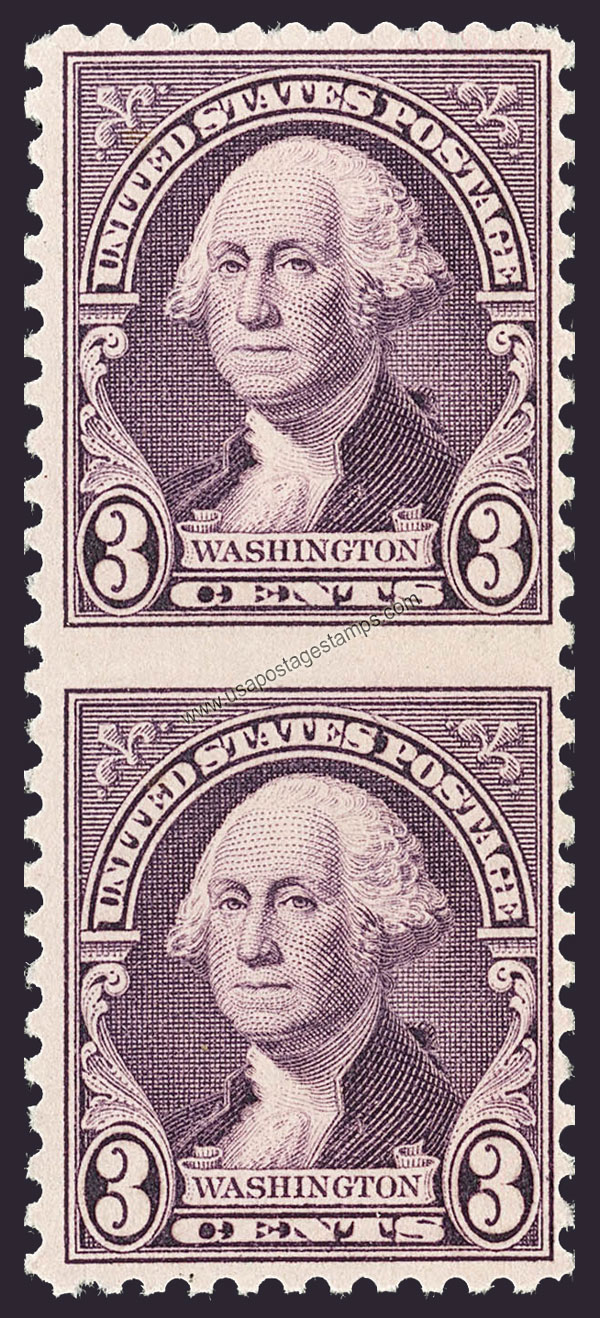 US 1932 George Washington (1732-1799) Se-tenant 3c.x2 Scott. 720c
