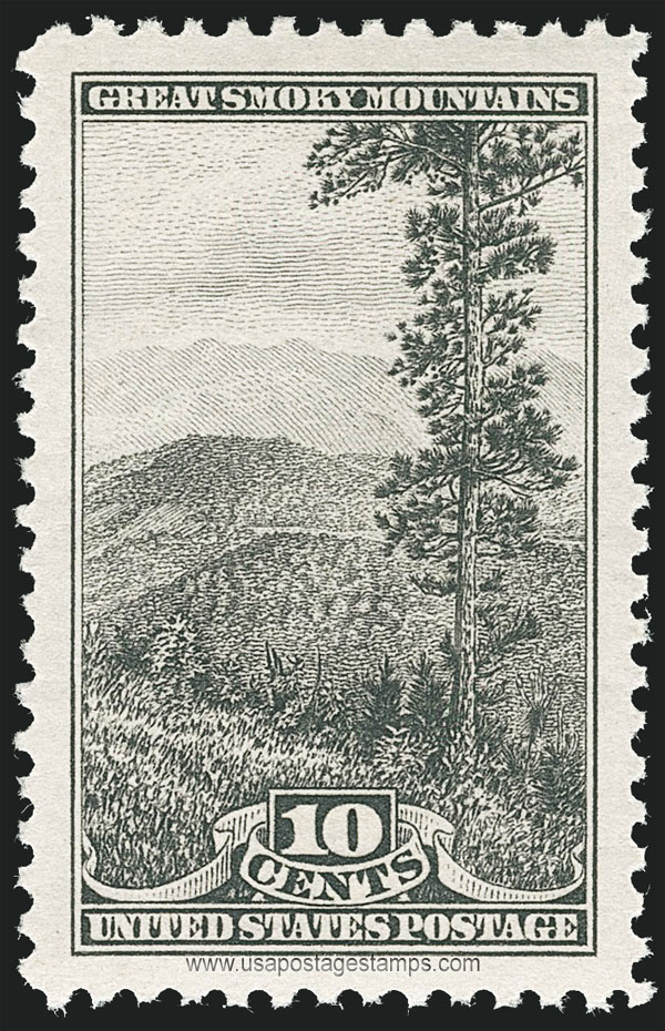 US 1934 Great Smoky Mountains National Park 10c. Scott. 749