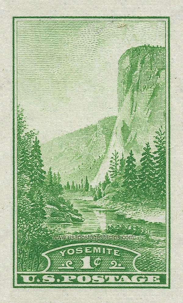 US 1935 Yosemite National Park, California Imperf. 1c. Scott. 756