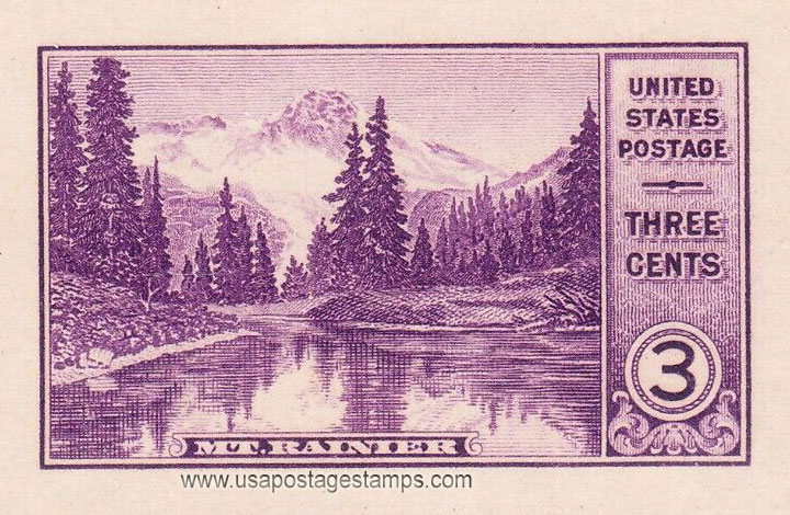 US 1935 Mount Rainier National Park (1899), Washington 3c. Imperf. Scott. 758
