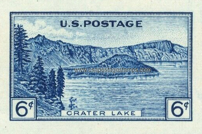 US 1935 Crater Lake National Park (1902), Oregon 6c. Imperf. Scott. 761