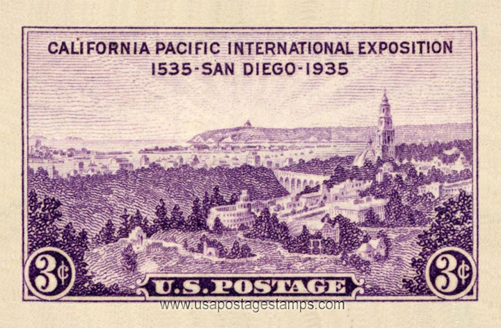 US 1936 Third International Philatelic Exhibition 'Pacific Exposition' 3c. Scott. 778b