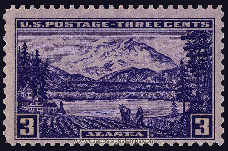 US 1937 Territorial Issue ; Mount McKinley, Alaska 3c. Scott. 800