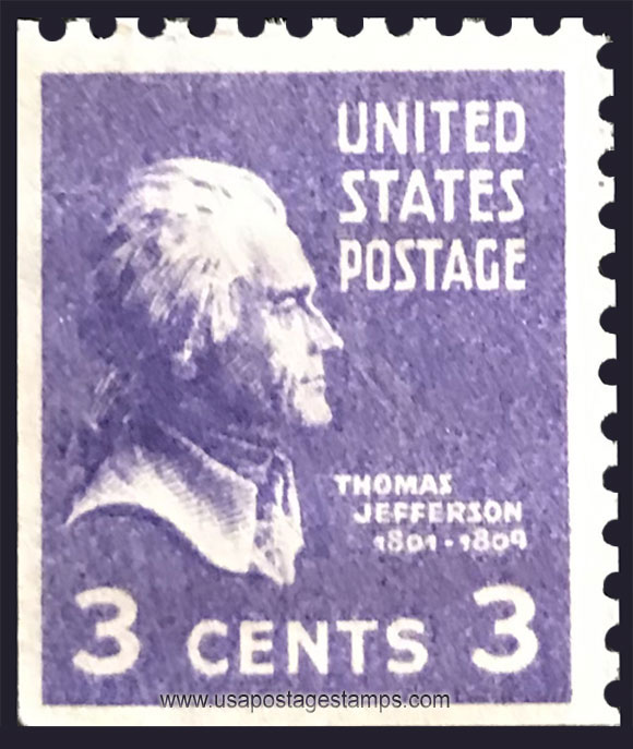 US 1938 Thomas Jefferson (1743-1826) 3c. Michel 414Eul