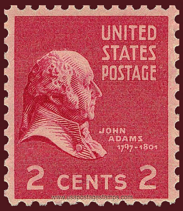 US 1938 John Adams (1735-1826) 2c. Scott. 806