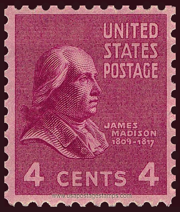 US 1938 James Madison (1751-1836) 4c. Scott. 808