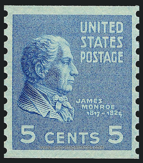 US 1939 James Monroe (1758-1831) Coil 5c. Scott. 845