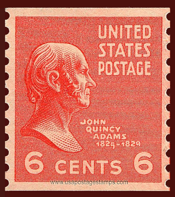 US 1939 John Quincy Adams (1767-1848) Coil 6c. Scott. 846