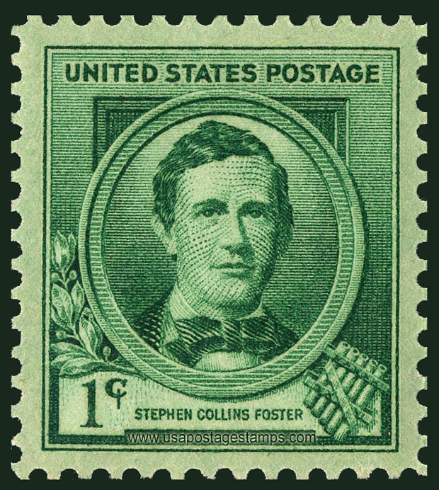 US 1940 Composer Stephen Collins Foster 1c. Scott. 879