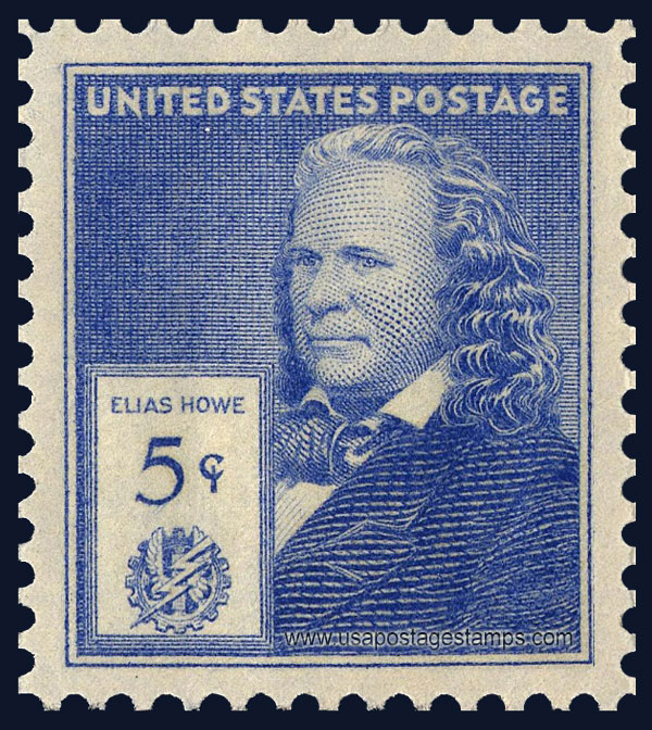 US 1940 Inventor Elias Howe Jr. 5c. Scott. 892