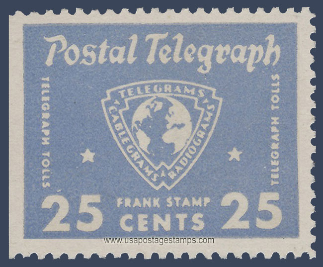 US 1942 Postal Telegraph-Cable Company 'Frank' 25c. Scott. 15TO30