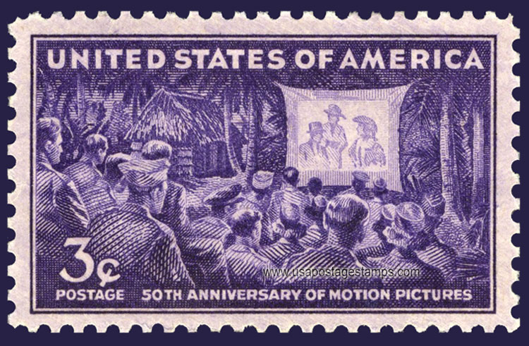 US 1944 50th Anniversary of Motion Pictures 3c. Scott. 926